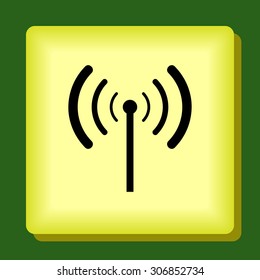 Wireless sign icon, vector illustration. Flat design style 