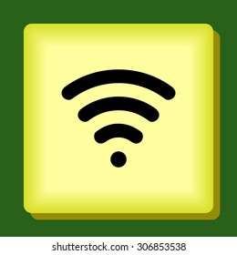 Wireless sign icon, vector illustration. Flat design style 