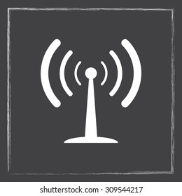 Wireless sign icon, vector illustration. Flat design style 