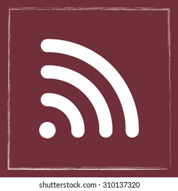 Wireless sign icon, vector illustration. Flat design style 