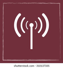 Wireless sign icon, vector illustration. Flat design style 