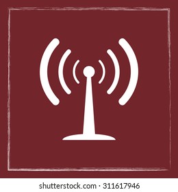 Wireless sign icon, vector illustration. Flat design style 
