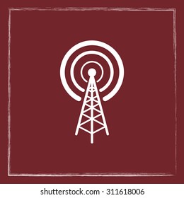 Wireless sign icon, vector illustration. Flat design style 