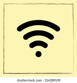Wireless sign icon, vector illustration. Flat design style 