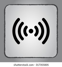 Wireless sign icon, vector illustration. Flat design style 