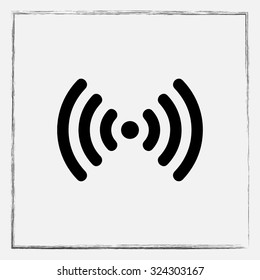 Wireless sign icon, vector illustration. Flat design style 