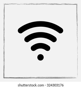 Wireless sign icon, vector illustration. Flat design style 