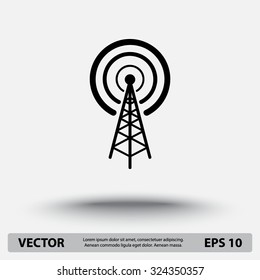 Wireless sign icon, vector illustration. Flat design style 