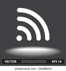 Wireless sign icon, vector illustration. Flat design style 