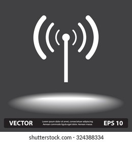 Wireless sign icon, vector illustration. Flat design style 