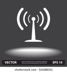 Wireless sign icon, vector illustration. Flat design style 