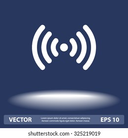 Wireless sign icon, vector illustration. Flat design style 
