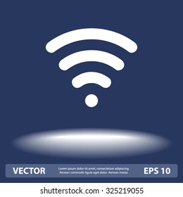Wireless sign icon, vector illustration. Flat design style 