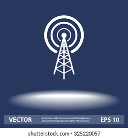 Wireless sign icon, vector illustration. Flat design style 