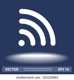 Wireless sign icon, vector illustration. Flat design style 