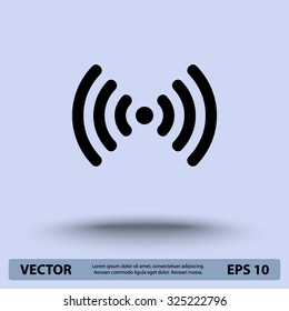 Wireless sign icon, vector illustration. Flat design style 