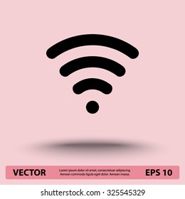 Wireless sign icon, vector illustration. Flat design style 