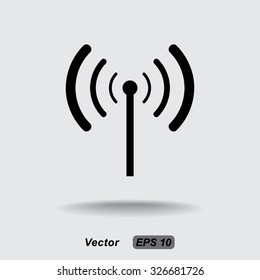 Wireless sign icon, vector illustration. Flat design style 