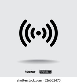 Wireless sign icon, vector illustration. Flat design style 