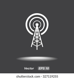 Wireless sign icon, vector illustration. Flat design style 