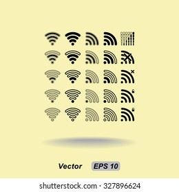 Wireless sign icon, vector illustration. Flat design style 