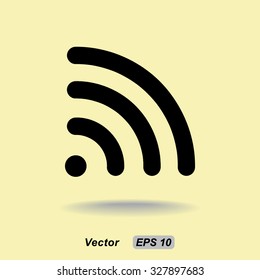 Wireless sign icon, vector illustration. Flat design style 