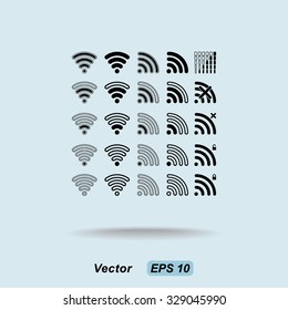 Wireless sign icon, vector illustration. Flat design style 