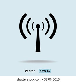 Wireless sign icon, vector illustration. Flat design style 
