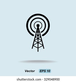 Wireless sign icon, vector illustration. Flat design style 