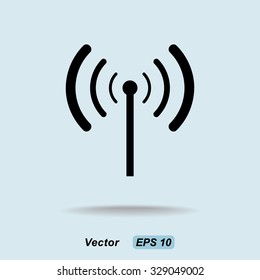Wireless sign icon, vector illustration. Flat design style 