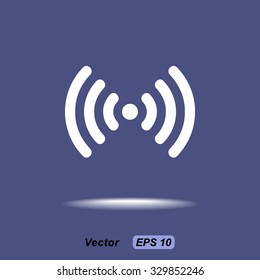 Wireless sign icon, vector illustration. Flat design style 