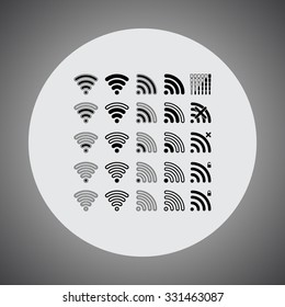 Wireless sign icon, vector illustration. Flat design style 
