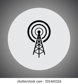 Wireless sign icon, vector illustration. Flat design style 