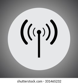 Wireless sign icon, vector illustration. Flat design style 