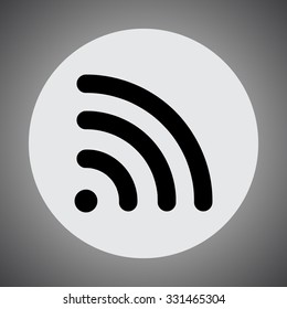 Wireless sign icon, vector illustration. Flat design style 