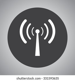 Wireless sign icon, vector illustration. Flat design style 