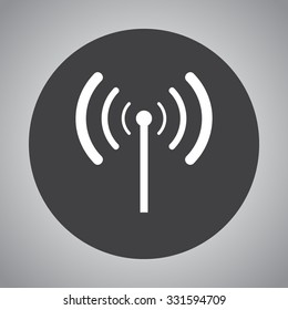 Wireless sign icon, vector illustration. Flat design style 