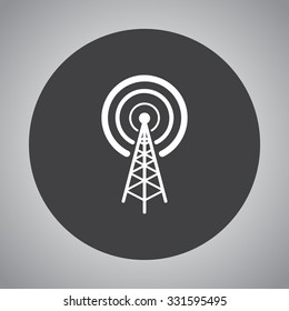 Wireless sign icon, vector illustration. Flat design style 