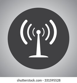 Wireless sign icon, vector illustration. Flat design style 