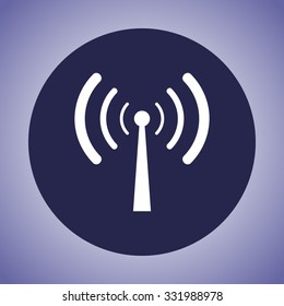Wireless sign icon, vector illustration. Flat design style 