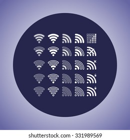 Wireless sign icon, vector illustration. Flat design style 