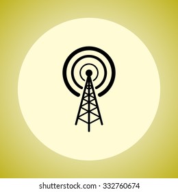 Wireless sign icon, vector illustration. Flat design style 