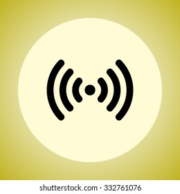 Wireless sign icon, vector illustration. Flat design style 