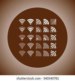 Wireless sign icon, vector illustration. Flat design style 