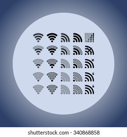 Wireless sign icon, vector illustration. Flat design style 