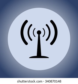 Wireless sign icon, vector illustration. Flat design style 