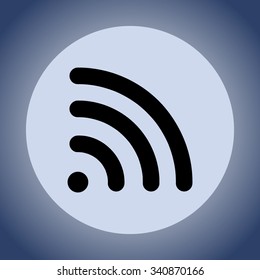 Wireless sign icon, vector illustration. Flat design style 