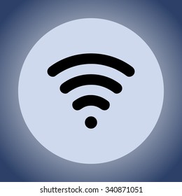 Wireless sign icon, vector illustration. Flat design style 