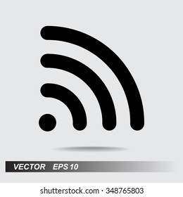 Wireless sign icon, vector illustration. Flat design style 