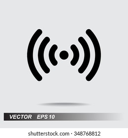 Wireless sign icon, vector illustration. Flat design style 